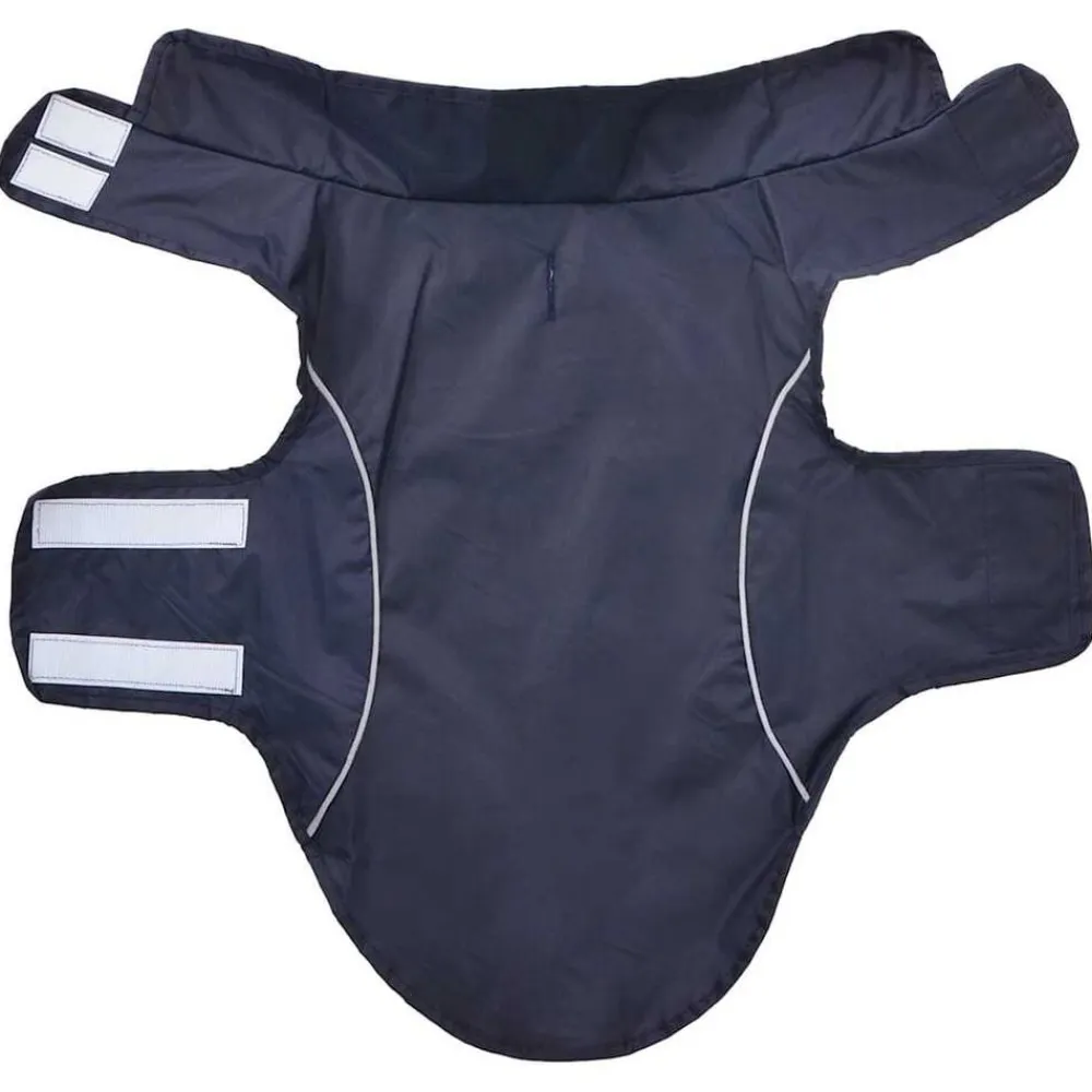 vidaXL Chubasquero perros con tiras reflectantes poliéster azul XXS Azul marino Outlet