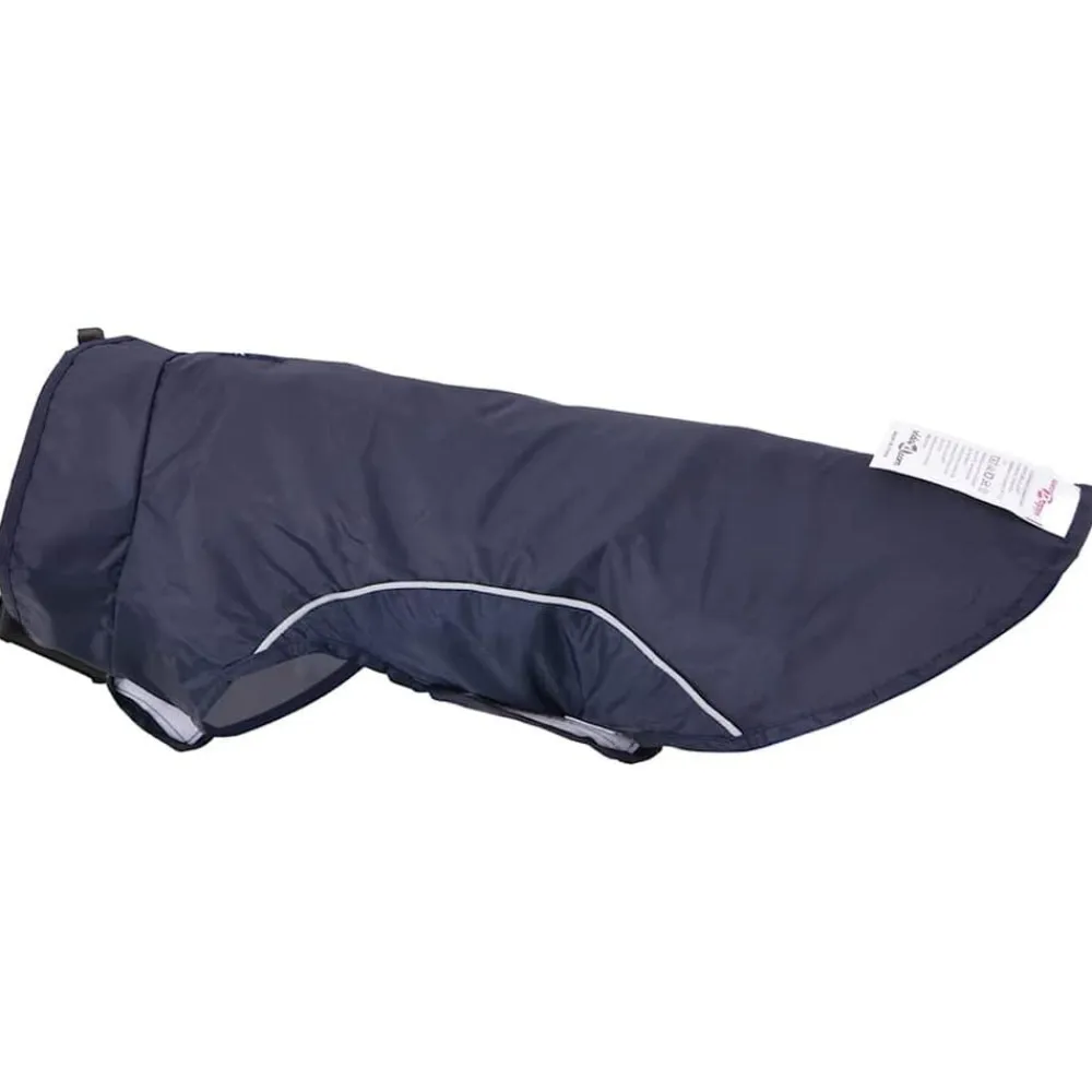 vidaXL Chubasquero perros con tiras reflectantes poliéster azul XXS Azul marino Outlet