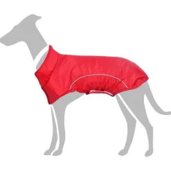 vidaXL Chubasquero perros con tiras reflectantes poliéster XXS Rojo Outlet