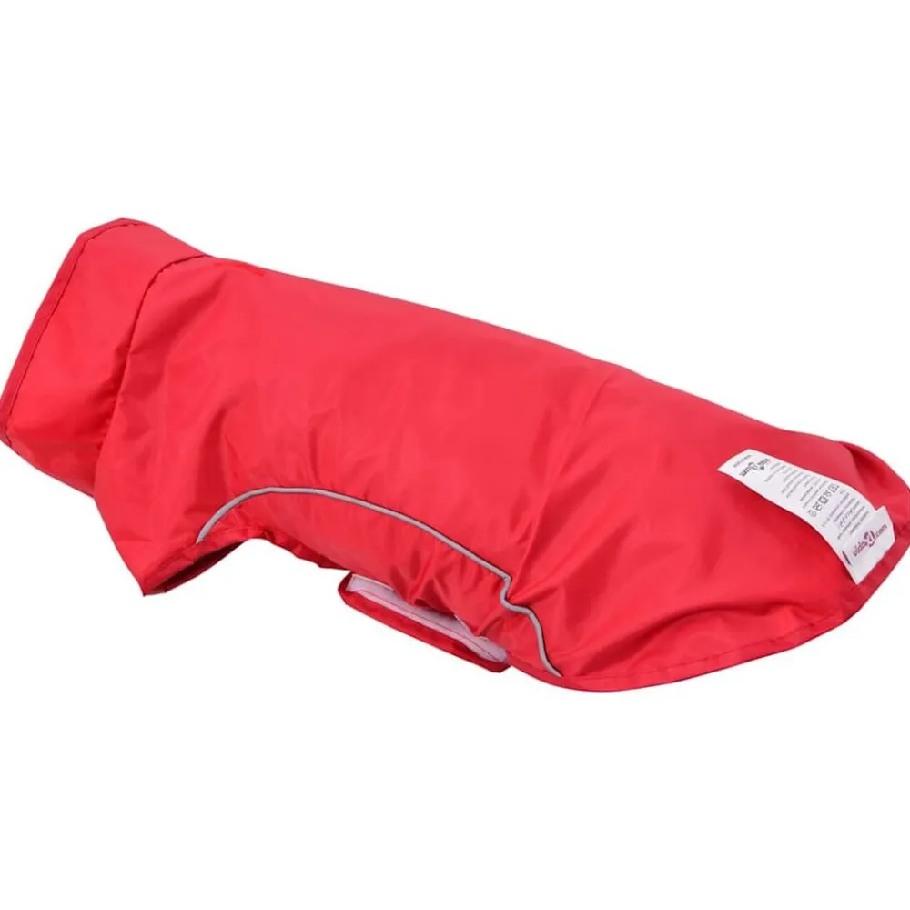 vidaXL Chubasquero perros con tiras reflectantes poliéster XXS Rojo Outlet
