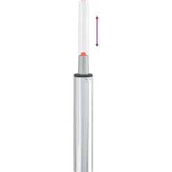 vidaXL Cilindro de Gas para Silla de Oficina 307-447 mm Hierro Cromado