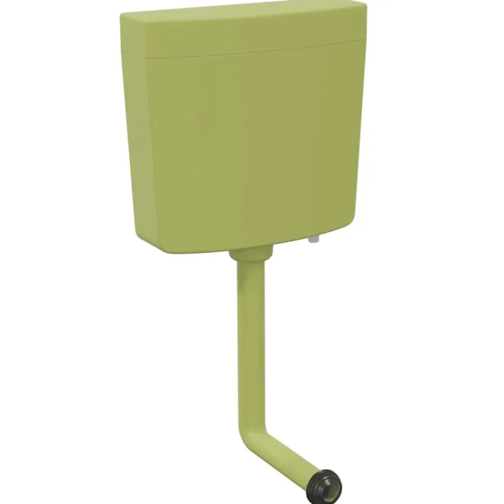vidaXL Cisterna de inodoro con entrada de agua inferior verde 3/6 L Verde oliva Online