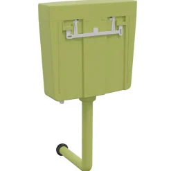 vidaXL Cisterna de inodoro con entrada de agua inferior verde 3/6 L Verde oliva Online