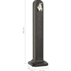 vidaXL Jardín-Cisterna de jardín con grifo aspecto de piedra gris
