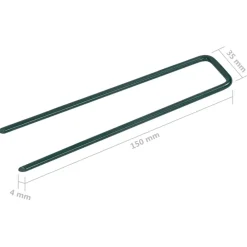 vidaXL Clavos para césped artificial 50 piezas de hierro forma de U Hot