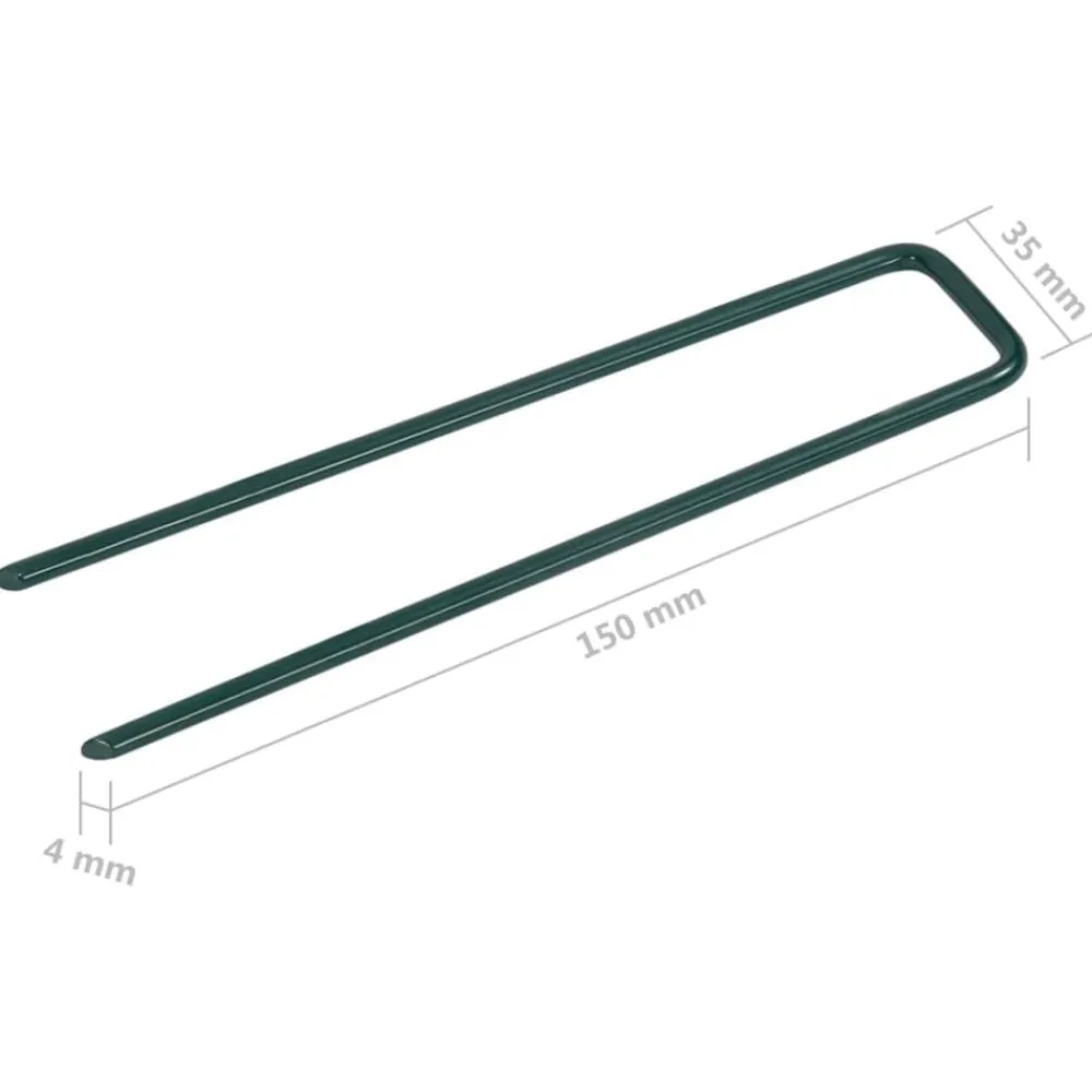 vidaXL Clavos para césped artificial 50 piezas de hierro forma de U Hot