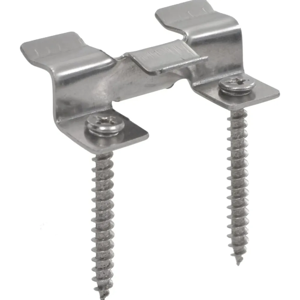 vidaXL Materiales De Construcción-Clips de plataforma 100 uds y 200 tornillos de acero Inoxidable