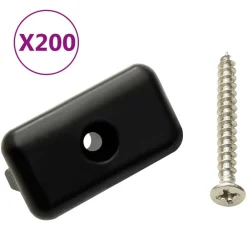 vidaXL Materiales De Construcción-Clips de plataforma con tornillos 200 uds plástico acero inox