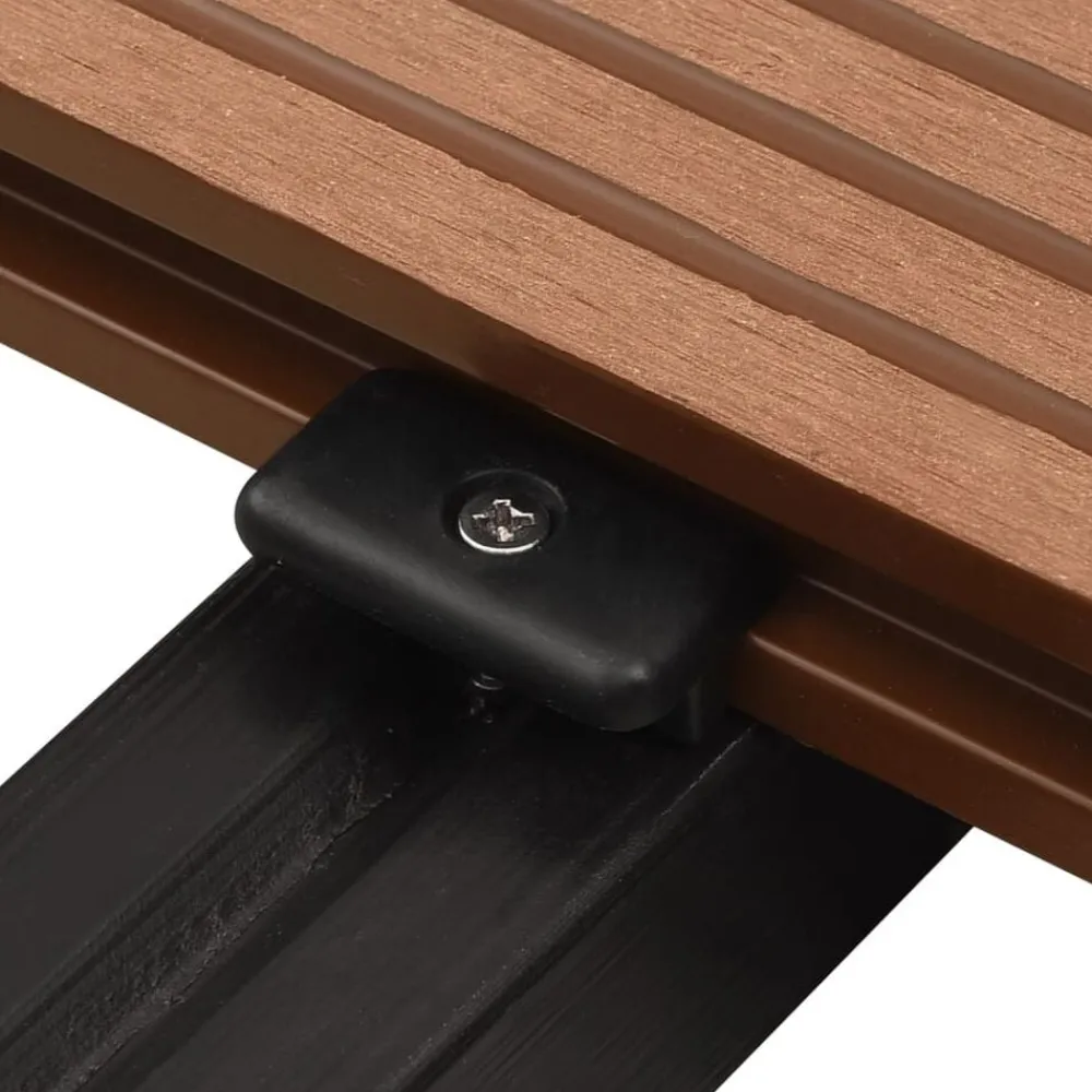 vidaXL Materiales De Construcción-Clips de plataforma con tornillos 200 uds plástico acero inox