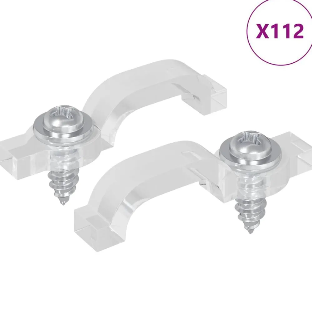 vidaXL Clips de tira LED 2 pcs Transparente 23,8 x 7,3 x 4,3 mm Online