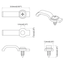 vidaXL Clips de tira LED 2 pcs Transparente 23,8 x 7,3 x 4,3 mm Online