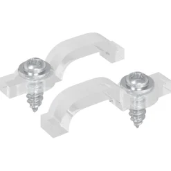 vidaXL Iluminación-Clips de tira LED 2 pcs Transparente 23,8 x 7,3 x 4,3 mm