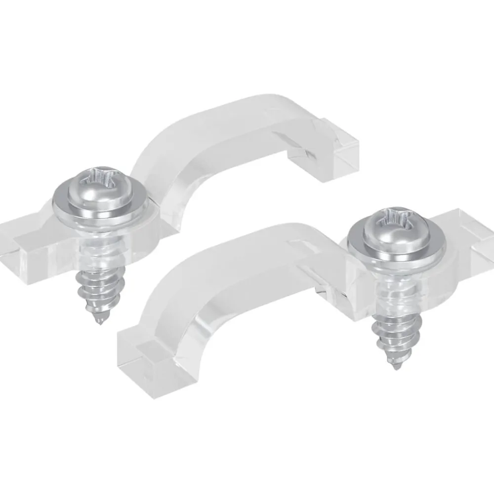 vidaXL Iluminación-Clips de tira LED 2 pcs Transparente 23,8 x 7,3 x 4,3 mm