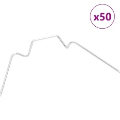 vidaXL Clips para invernadero 50 unidades tipo de W acero galvanizado Sale