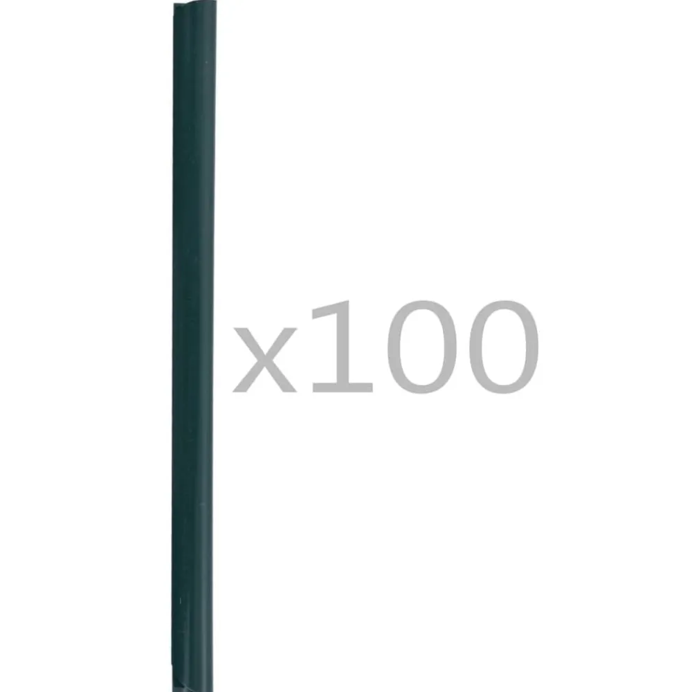 vidaXL Clips para malla de jardín 100 unidades PVC Verde Discount