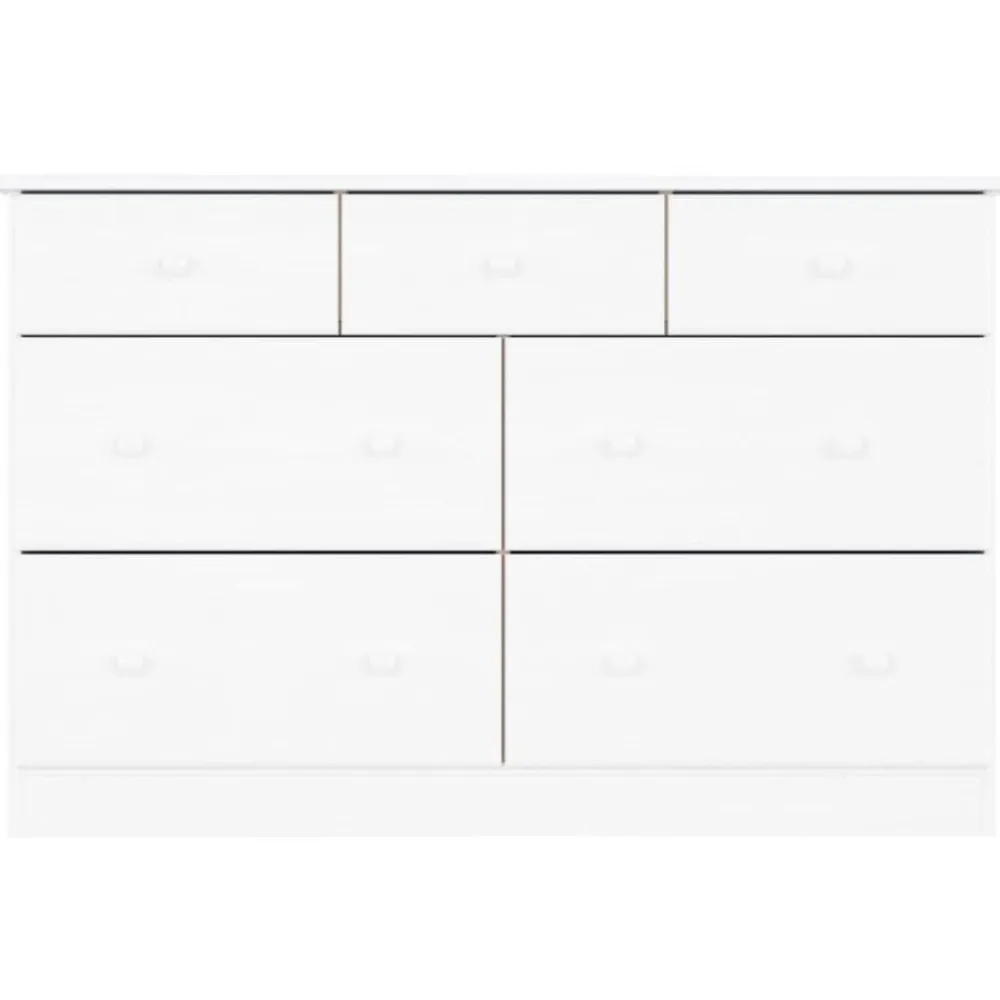 vidaXL Cómoda cajonera ALTA madera maciza pino 112x35x73 cm Blanco Discount