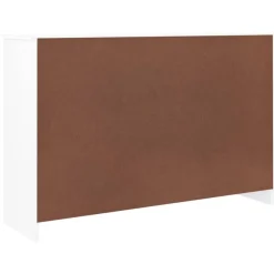 vidaXL Cómoda cajonera ALTA madera maciza pino 112x35x73 cm Blanco Discount