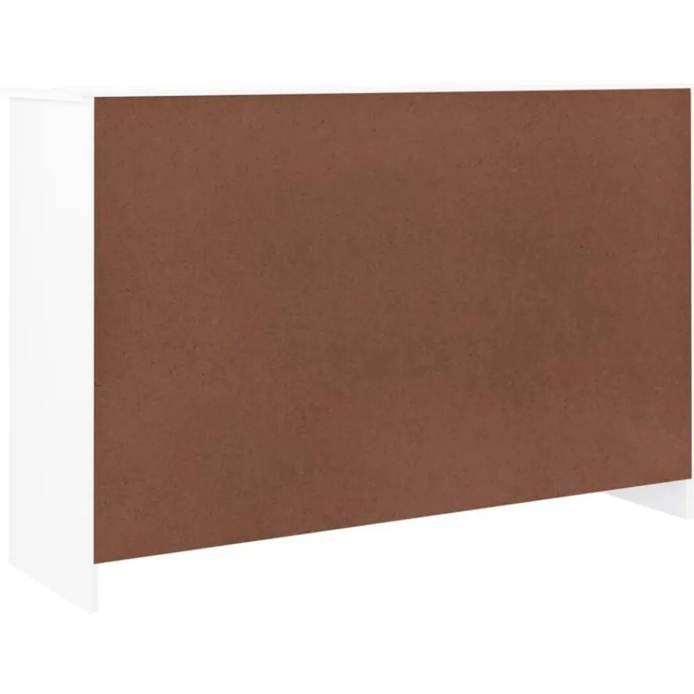 vidaXL Cómoda cajonera ALTA madera maciza pino 112x35x73 cm Blanco Discount