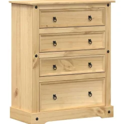 vidaXL Cómoda cajonera Corona madera maciza de pino 92x48x114 cm Outlet
