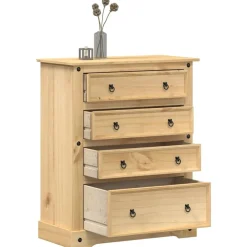 vidaXL Cómoda cajonera Corona madera maciza de pino 92x48x114 cm Outlet