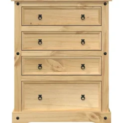 vidaXL Cómoda cajonera Corona madera maciza de pino 92x48x114 cm Outlet