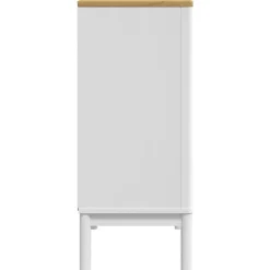 vidaXL Cómoda cajonera FLORO madera maciza de pino Blanco