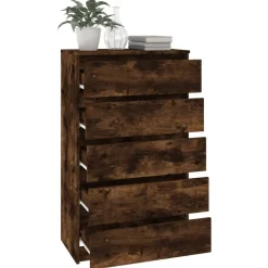 vidaXL Armarios Y Almacenamiento-Cómoda de madera contrachapada 60x36x103 cm