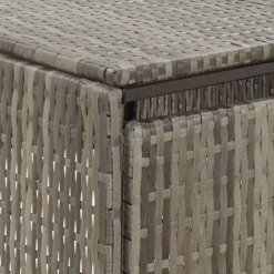 vidaXL Productos Del Hogar-Cobertizo 4 contenedores de basura ratán PE 274x80x117 cm