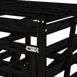 vidaXL Cobertizo cuádruple para cubos de basura madera de Pino negro
