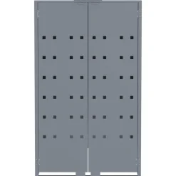 vidaXL Cobertizo de 5 contenedores de basura acero 345x79x117 cm Gris Outlet