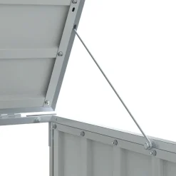 vidaXL Cobertizo de 3 contenedores basura acero 216x81x115 cm Gris Outlet