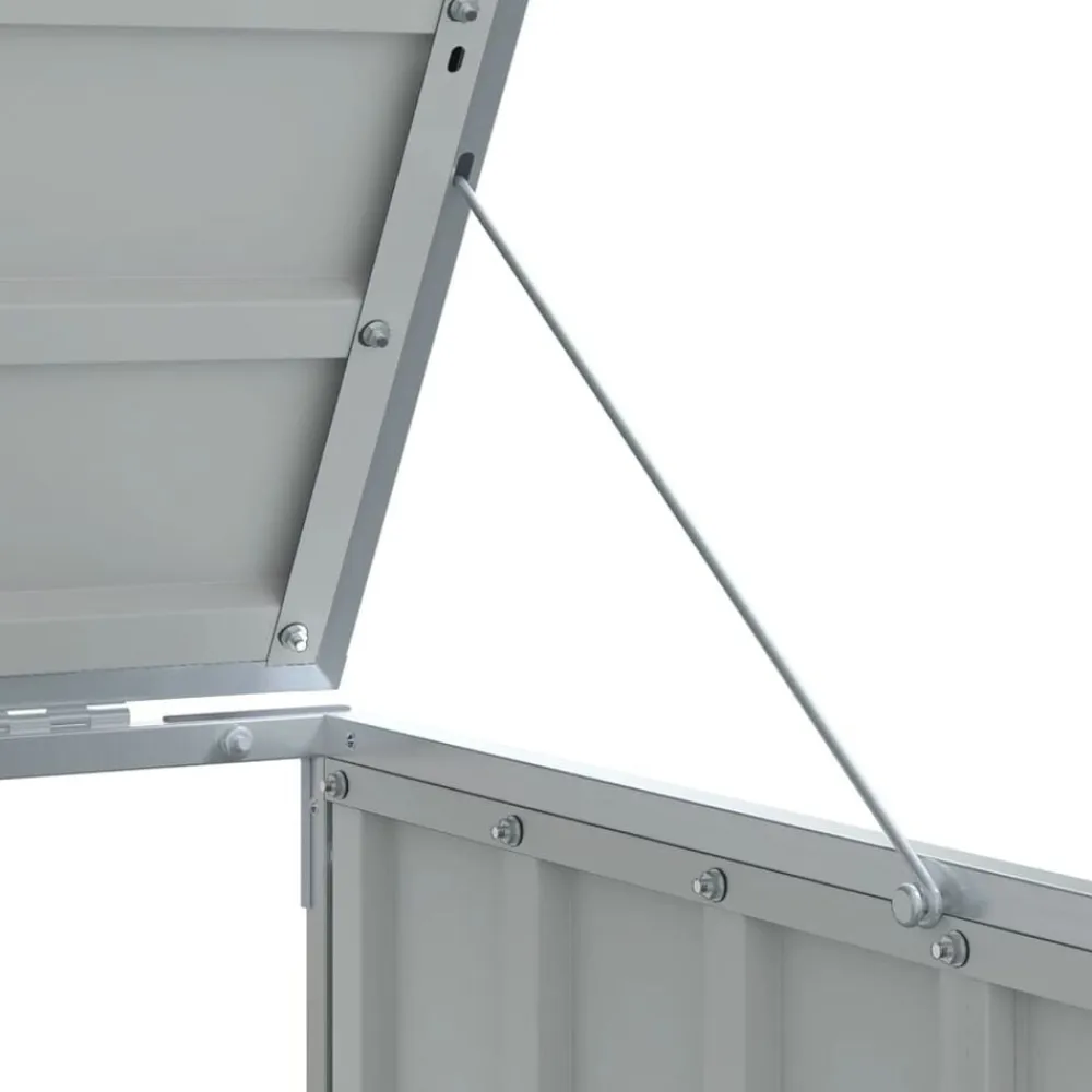 vidaXL Cobertizo de 3 contenedores basura acero 216x81x115 cm Gris Outlet
