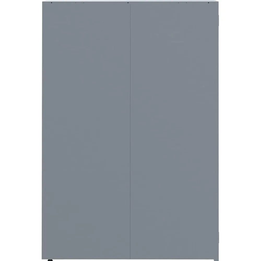 vidaXL Cobertizo de 3 contenedores de basura acero 207x79x117 cm Gris Outlet