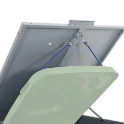 vidaXL Cobertizo de 3 contenedores de basura acero 207x79x117 cm Gris Outlet
