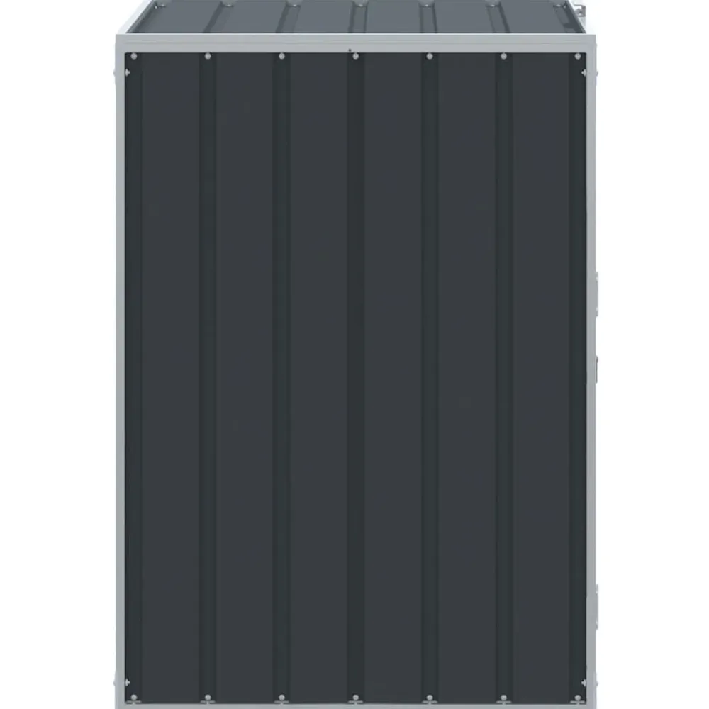 vidaXL Productos Del Hogar-Cobertizo de contenedor de basura acero 72x81x115 cm