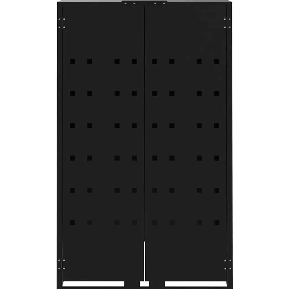 vidaXL Productos Del Hogar-Cobertizo de contenedor de basura acero 69x79x117 cm