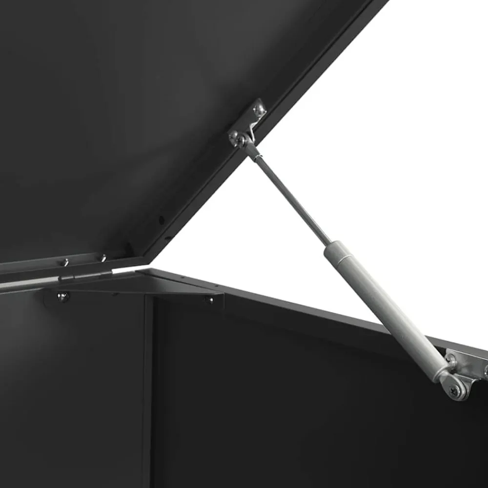 vidaXL Productos Del Hogar-Cobertizo de contenedor de basura acero 69x79x117 cm