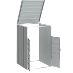 vidaXL Productos Del Hogar-Cobertizo de contenedor de basura acero 72x81x115 cm