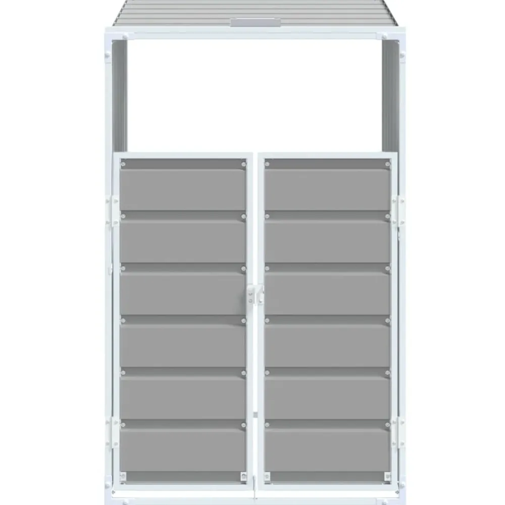 vidaXL Productos Del Hogar-Cobertizo de contenedor de basura acero 72x81x115 cm
