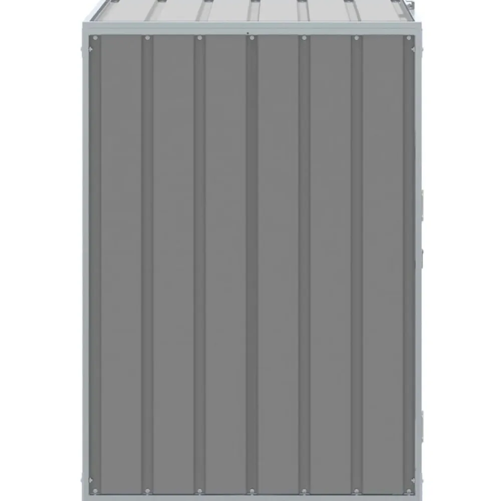 vidaXL Productos Del Hogar-Cobertizo de contenedor de basura acero 72x81x115 cm