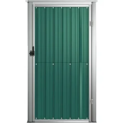 vidaXL Cobertizo de herramientas jardín acero galvanizado 88x89x161 cm Verde Sale