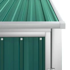 vidaXL Cobertizo de herramientas jardín acero galvanizado 88x89x161 cm Verde Sale