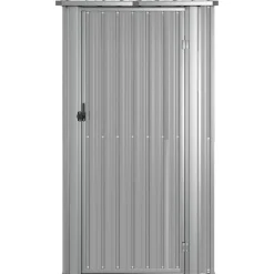 vidaXL Cobertizo de jardín acero galvanizado 118,5x97x209,5 cm Gris