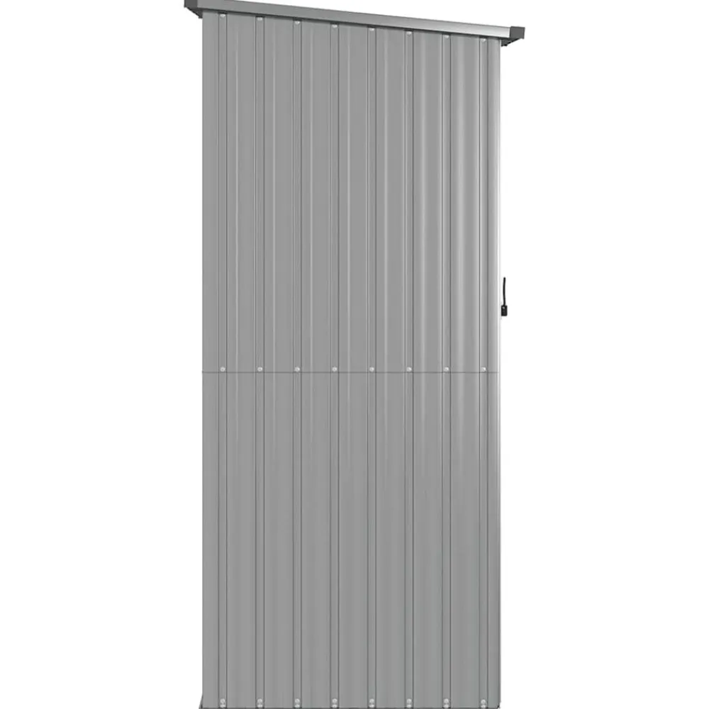 vidaXL Cobertizo de jardín acero galvanizado 118,5x97x209,5 cm Gris