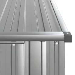 vidaXL Cobertizo de jardín acero galvanizado 118,5x97x209,5 cm Gris