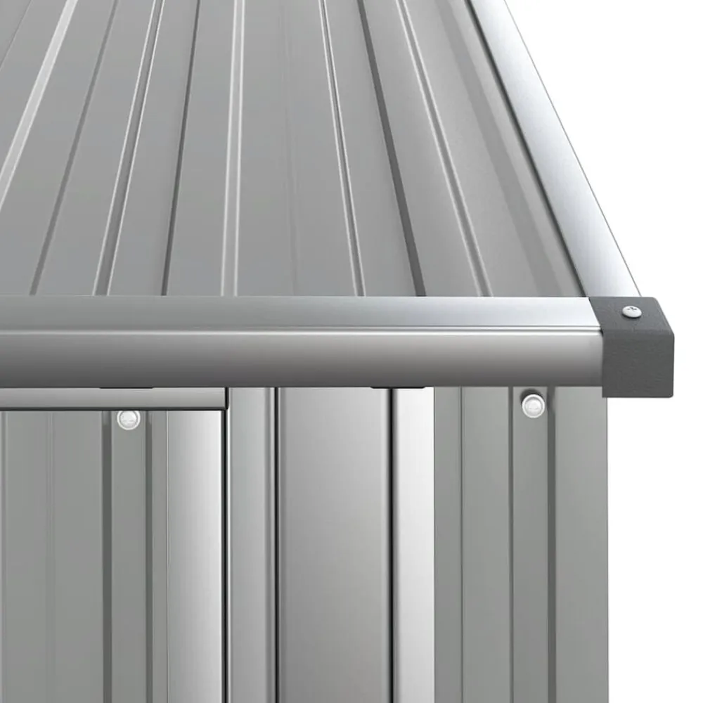 vidaXL Cobertizo de jardín acero galvanizado 118,5x97x209,5 cm Gris