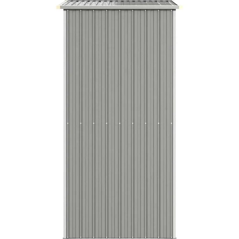 vidaXL Cobertizo de jardín acero galvanizado 192x108x223 cm Gris claro Clearance