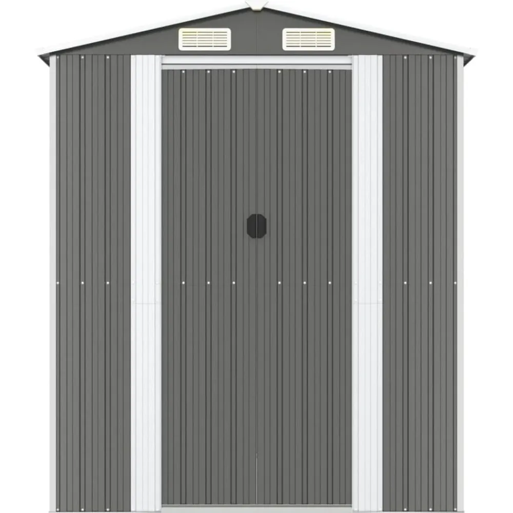 vidaXL Jardín-Cobertizo de jardín acero galvanizado gris claro 192x191x223 cm