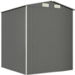 vidaXL Jardín-Cobertizo de jardín acero galvanizado gris claro 192x191x223 cm