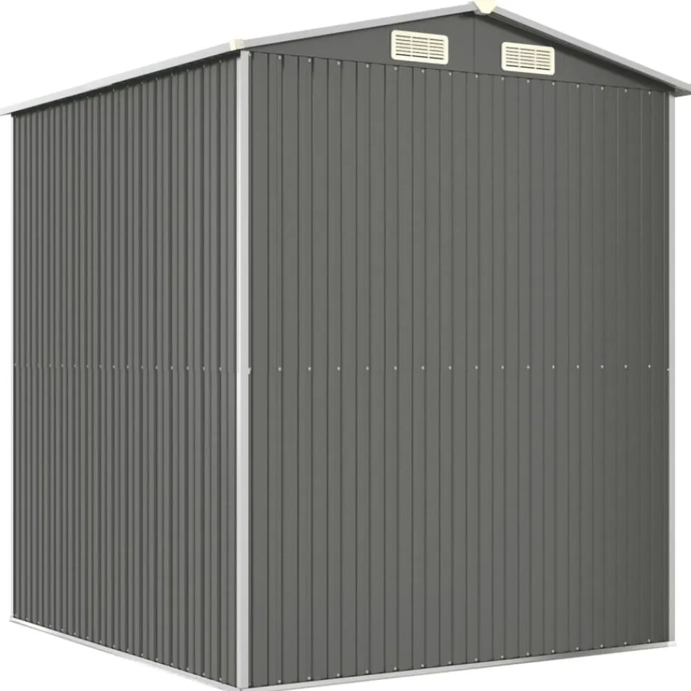 vidaXL Jardín-Cobertizo de jardín acero galvanizado gris claro 192x191x223 cm